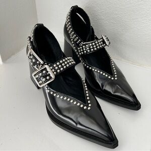 Jeffrey Campbell Amara Studded Black Women's Shoes size 6